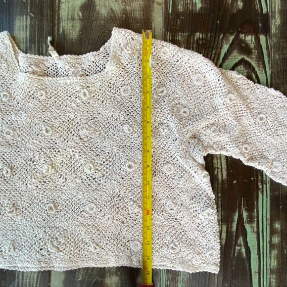 Vintage Magnolia Pearl Crocheted Crop Top S/M - Picture 10 of 12